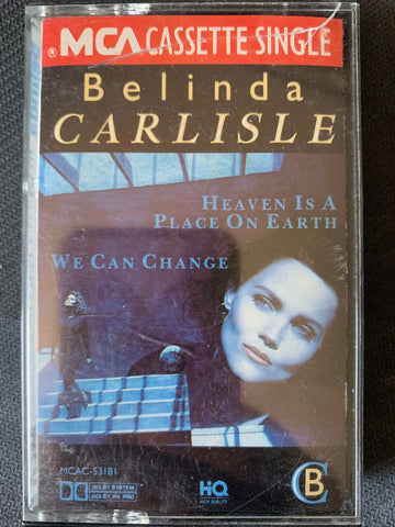 Belinda Carlisle - "Heaven Is A Place On Earth"  Original USA cassette Single - Used