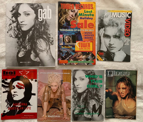 Madonna Lot of rare Magazine's  (Gab, Metra BOI, Gloss, Tower)