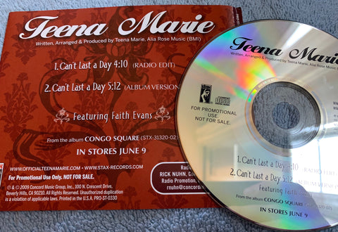 Teena Marie - Promo Cd single - Can't Last A Day