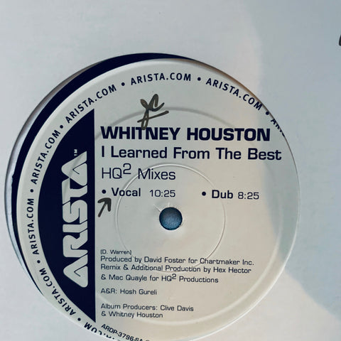 Whitney Houston  - "I Learned From The Best"  (US 12" LP VINYL) - Used