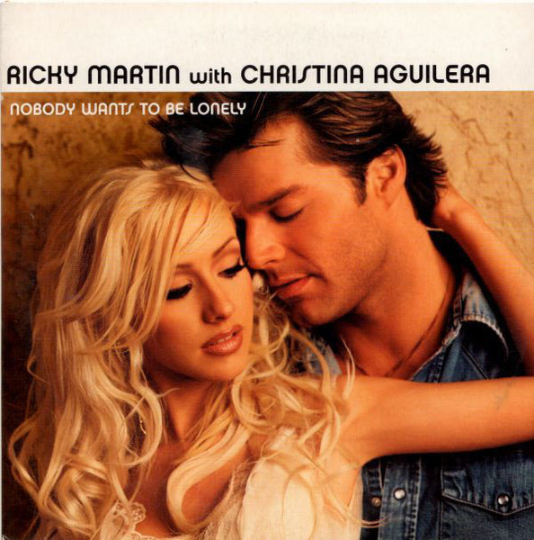 Ricky Martin ft: Christina Aguilera - Nobody Wants To Be Lonely 1 track promo CD single - New