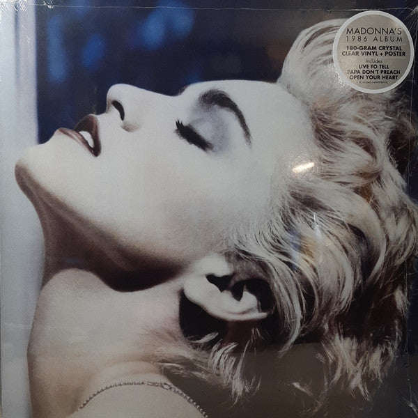 Madonna - True Blue  Clear vinyl edition 2019- LP Vinyl - NEW