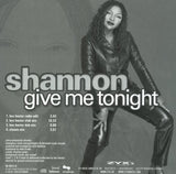 Shannon - Give Me Tonight 2002 mixes CD single