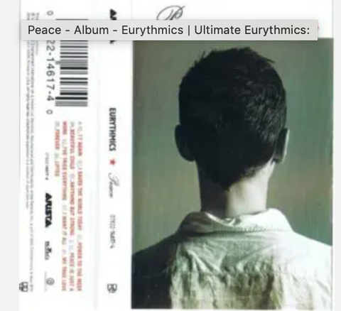 EURYTHMICS - Peace (cassette tape) Used