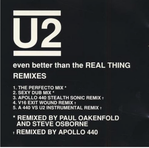 U2 -- Even Better Than The Real Thing: Remixes CD single - Used