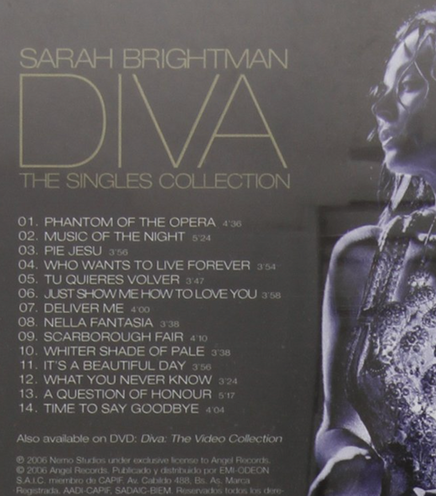 Sarah Brightman - DIVA The Singles Collection CD - New – Borderline MUSIC