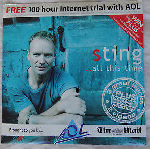 Sting ...all this time 4 track CD sampler w/ rare LIVE  (The Mail AOL) Used Single