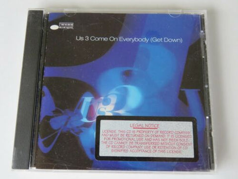 Us 3 - Come On Everybody (get down) US maxi CD single Promo - Used