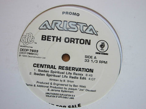 Beth Orton - Central Reservation (PROMO 12") Lp vinyl - remixes