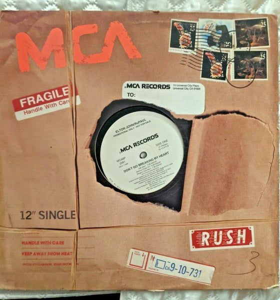 Elton John and RuPaul (Ru Paul) - Don't Go Breaking My Heart PROMO 12" LP Vinyl - Used