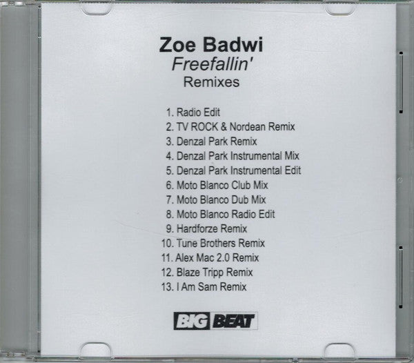 Zoe Badwi - Freefallin'  (Remixes) Promo CD