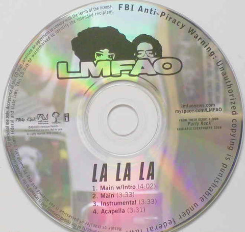 LMFAO - La La La (Promo CD single)