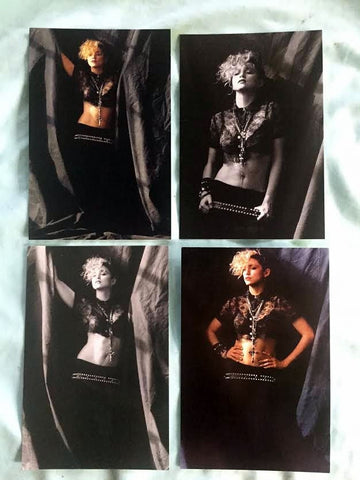MADONNA postcards set of 4  1984 Herb Ritts