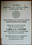 MADONNA Confessions On A Dance Floor USA Promo Sticker Sheet - Official